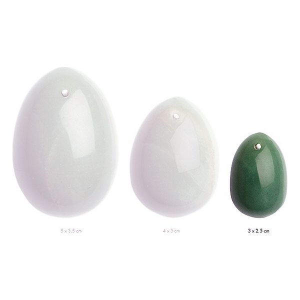 Αυγά Γιόνι Jade La Gemmes Small 3cm x 2,5cm - Νεφρίτης - Πράσινο