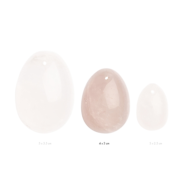 Αυγά Γιόνι La Gemmes Medium 4cm x 3cm - Χαλαζίας- Ροζ