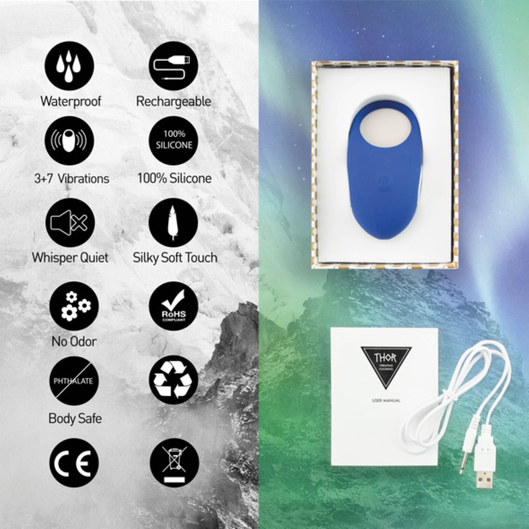 Δαχτυλίδι Πέους Thor Μπλε - FeelzToys Δαχτυλίδι Πέους Thor Μπλε - FeelzToys