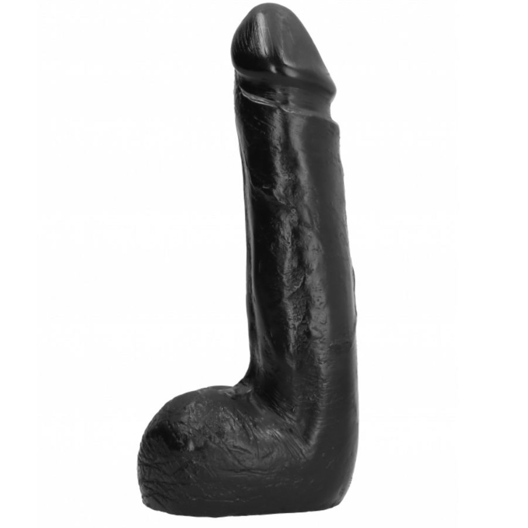Ρεαλιστικό Smoth Dildo με Όρχεις Μαύρο 20cm - All Black