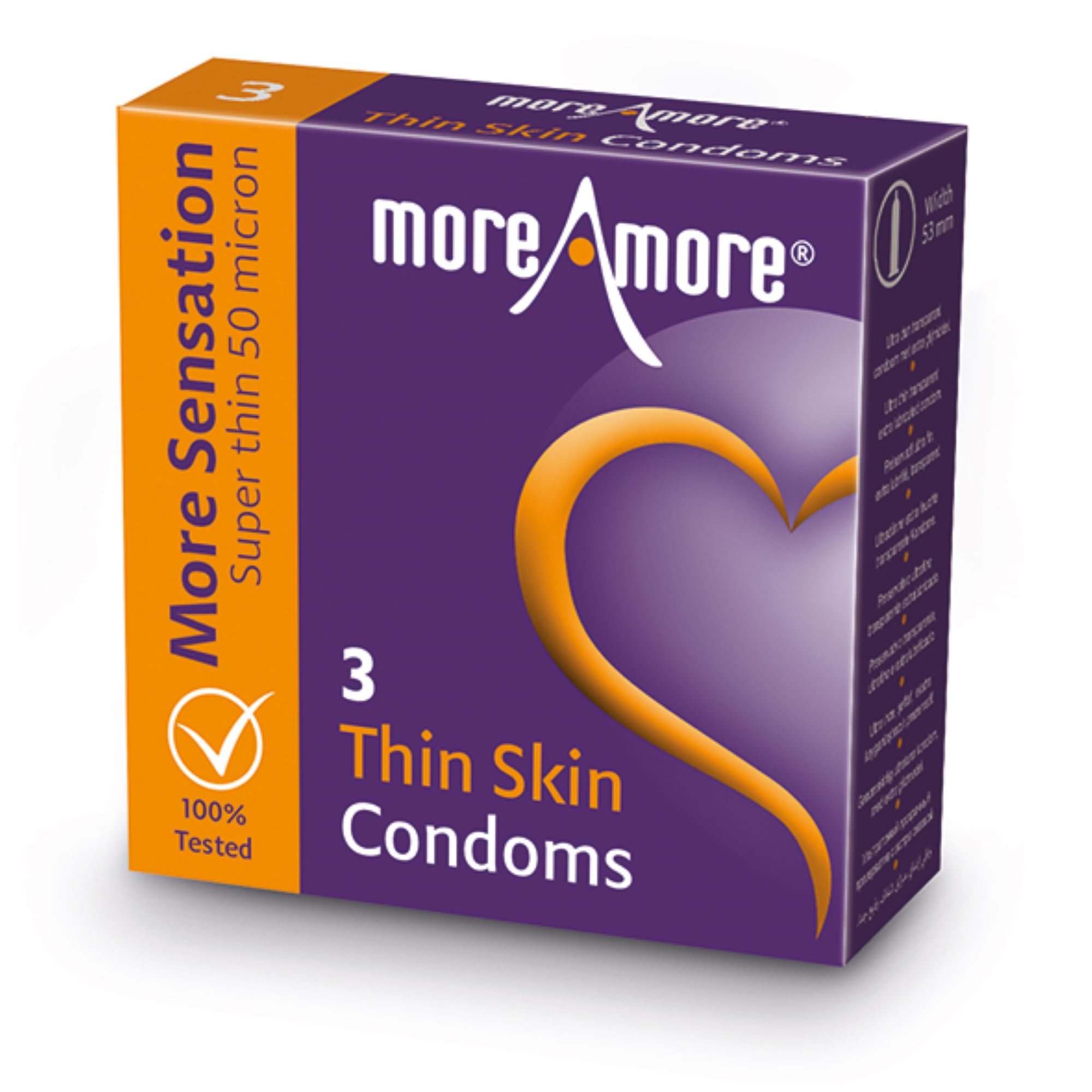 Προφυλακτικά Thin Skin (3 τεμ) - MoreAmore