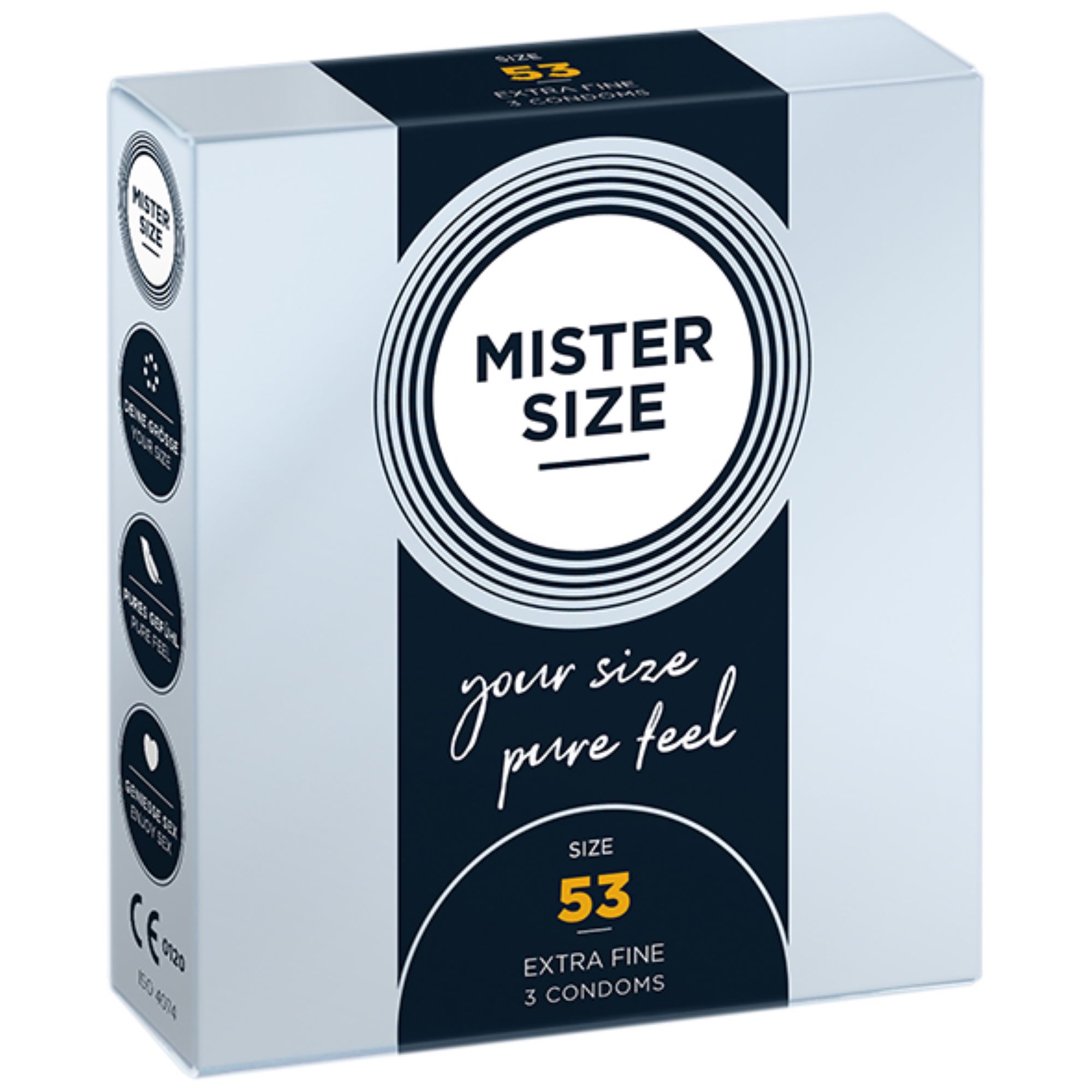Προφυλακτικά 53mm Extra Fine 3τμχ - Mister Size